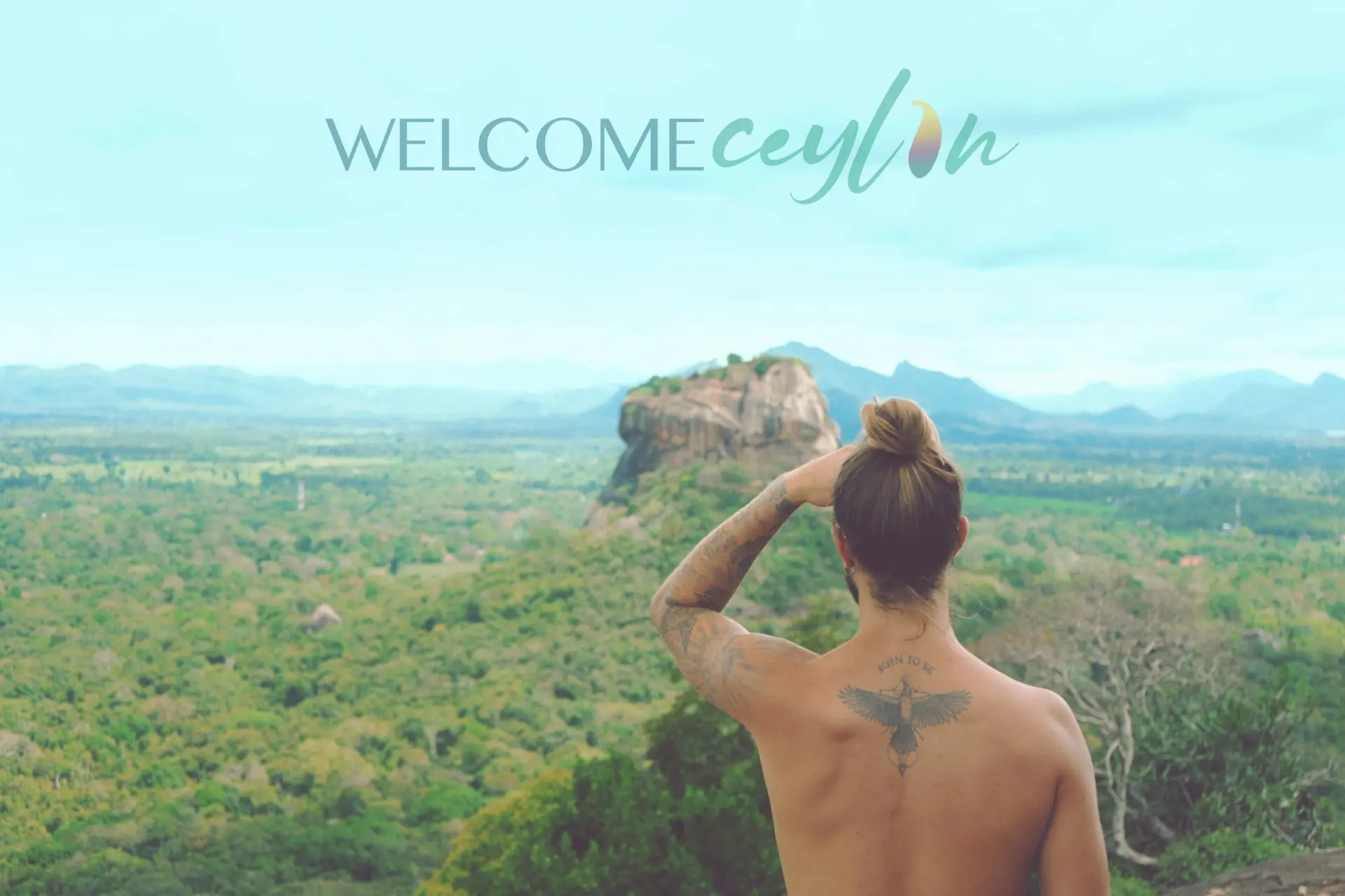 Group of friends hiking in Sri Lanka